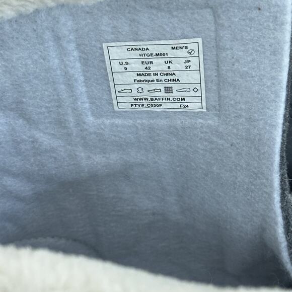 Baffin Canada Men’s Winter Boots Size 9 Insulated Leather Winter Waterproof - Picture 12 of 14